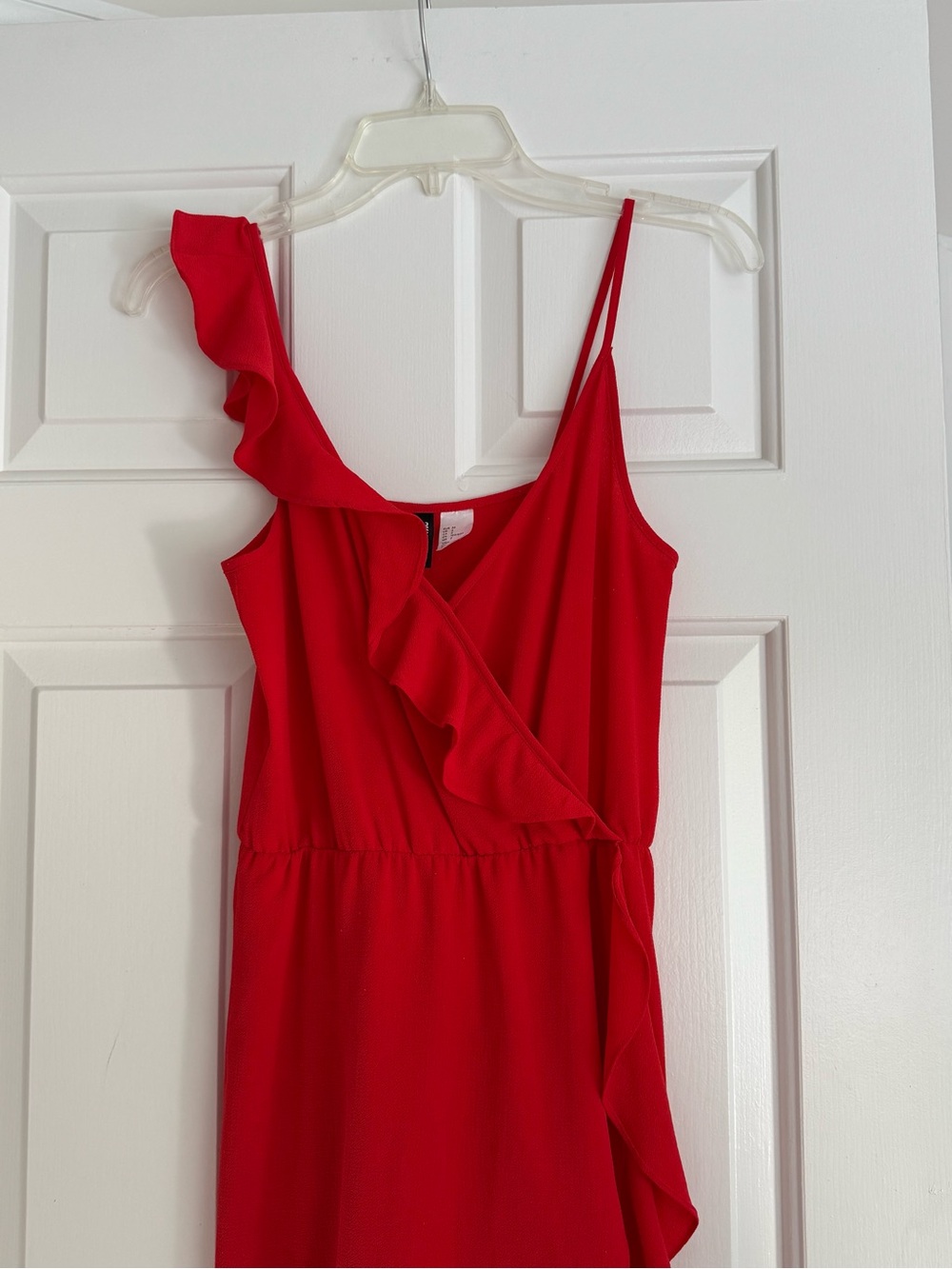 H&M Red Ruffle Wrap Midi Dress - Picture 5 of 8